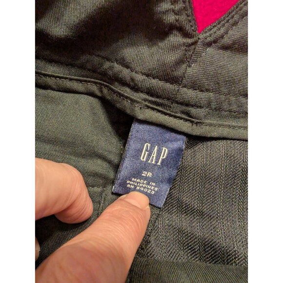 GAP Classic Fit Linen Blend Dress Pants Womens 2R Black Wide Leg NWT - Picture 5 of 8